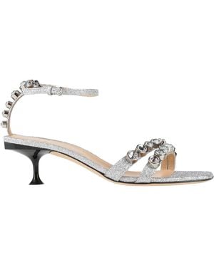 Sergio Rossi Sandals Textile Fibers - Natural