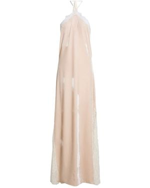 Haveone Cream Maxi Dress Polyester, Elastane - White