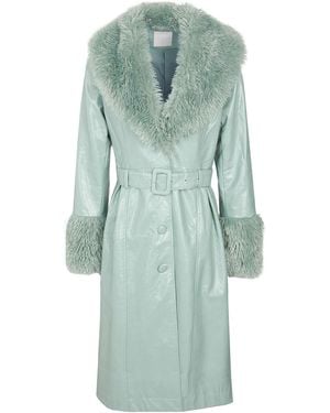8 by YOOX Coat - Blue