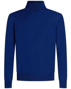 Kangra Rollkragenpullover - Blau