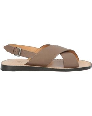 Fabi Khaki Sandals Leather - Brown