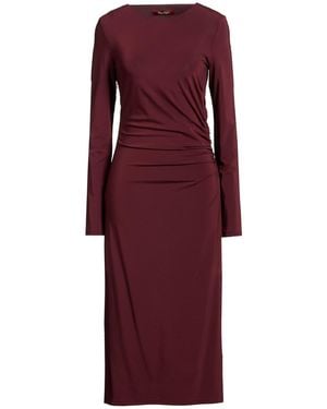 Max Mara Burgundy Midi Dress Viscose, Elastane - Purple