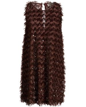 ViCOLO Mini Dress Polyester - Brown