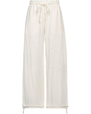 Acne Studios Linen-Cotton Drawstring Wide-Leg Pants - White