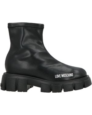 Love Moschino Ankle Boots Synthetisches Material - Black