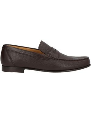 Testoni Dark Loafers Leather - Brown