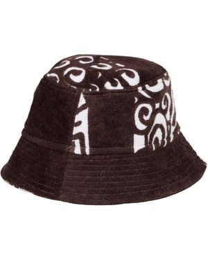 Marine Serre Hat Cotton - Brown