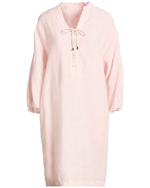 120% Lino Mini Dress Linen - Pink