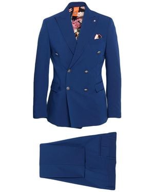Bharnaba Suit Polyester, Viscose, Elastane - Blue