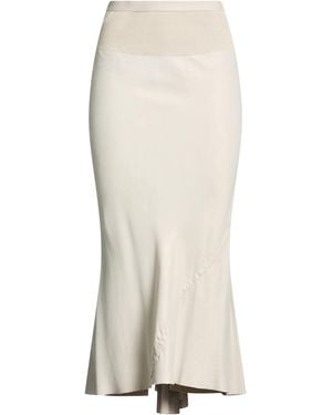 Rick Owens Taupe Midi Skirt Acetate, Viscose - White
