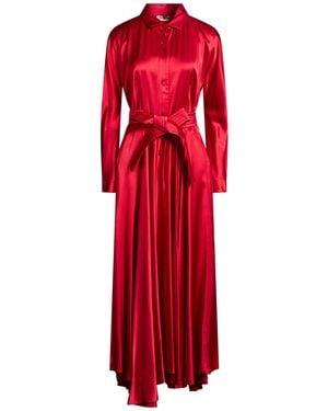Gentry Portofino Maxi Dress Viscose, Wool - Red
