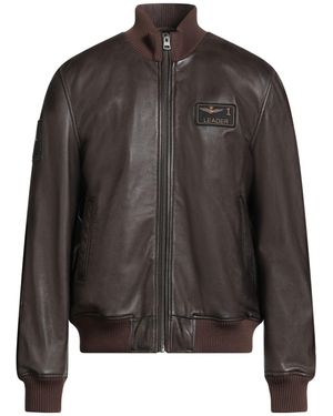 Aeronautica Militare Dark Jacket Leather - Gray