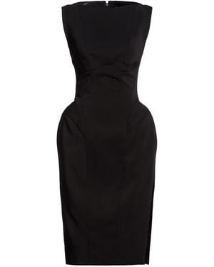 Mugler Midi Dress Viscose, Elastane - Black