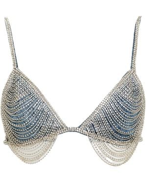 retroféte Top Cotton - Blue