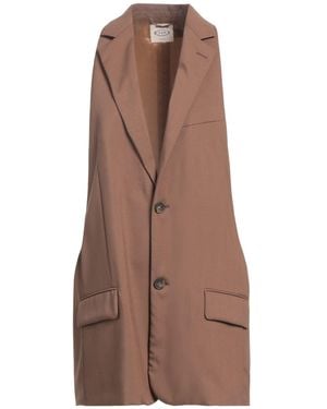 Tod's Tailored Vest Virgin Wool, Silk - Brown
