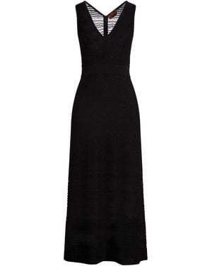 Missoni Midi Dress Wool, Viscose, Synthetic Fibres, Metallic Fibre, Elastane - Black