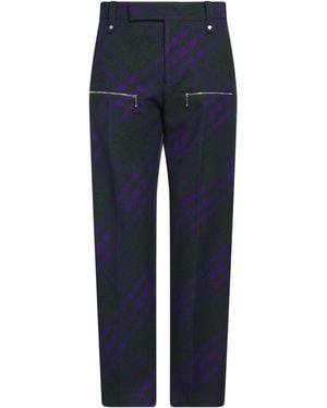 Burberry Trousers Virgin Wool - Blue