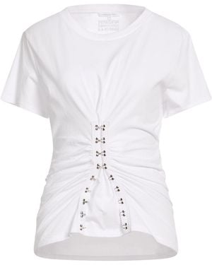 Patrizia Pepe T-Shirt Cotton, Metal - White