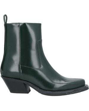 Stine Goya Dark Ankle Boots Leather - Green