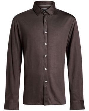 Canali Shirt Wool - Brown