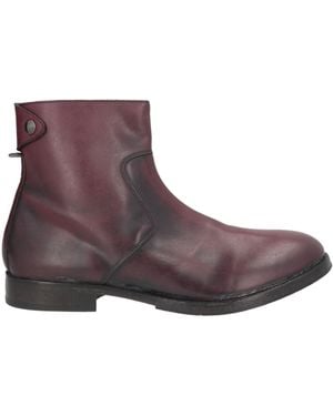 Moma Burgundy Ankle Boots Calfskin - Purple