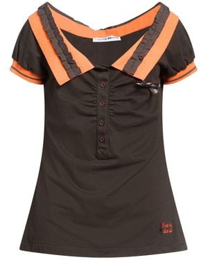 Frankie Morello Top Cotton, Elastane - Black