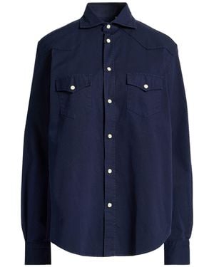 Mazzarelli Shirt Cotton, Elastane - Blue