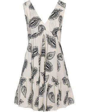 Haveone Ivory Mini Dress Cotton - Gray
