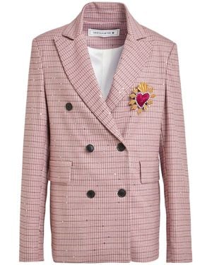 Shirtaporter Blazer Polyester, Viscose, Elastane - Pink