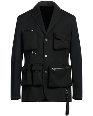Lanvin Jacket Wool, Leather - Black
