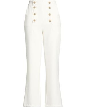 ACTUALEE Trousers Polyester, Rayon, Elastane - White