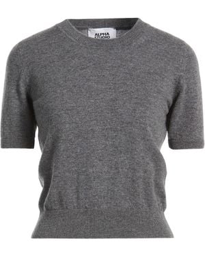 Alpha Studio Sweater Geelong Wool - Gray