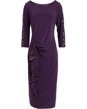 Joseph Ribkoff Midi Dress Polyester, Elastane - Purple