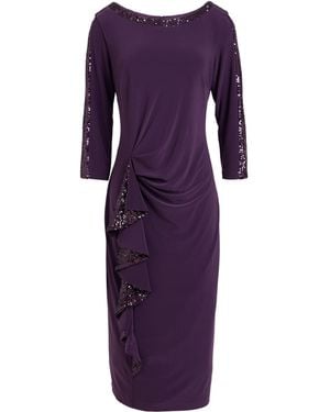 Joseph Ribkoff Signature Midi Dress Polyester, Elastane - Purple
