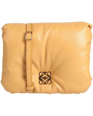 Loewe Camel Cross-Body Bag Leather - Natural