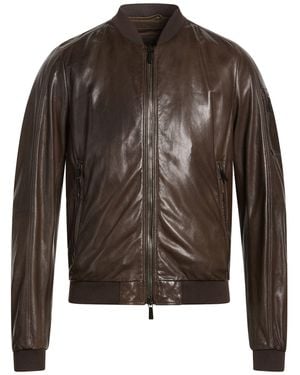 Moorer Dark Jacket Leather - Brown
