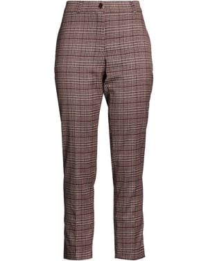 Oltre Burgundy Pants Polyester, Viscose, Metal Fiber, Elastane - Brown