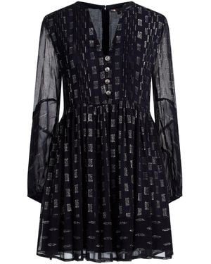 Maje Midnight Mini Dress Viscose, Metallic Fibre - Black