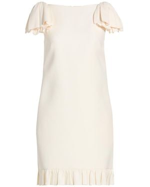 Valentino Garavani Ivory Mini Dress Virgin Wool, Silk - White