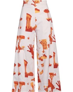 ODEEH Pants Cotton, Elastane - Red