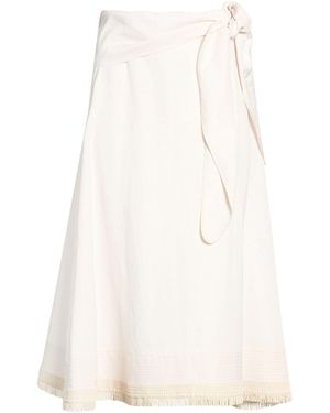 Agnona Midi Skirt Linen, Silk - White