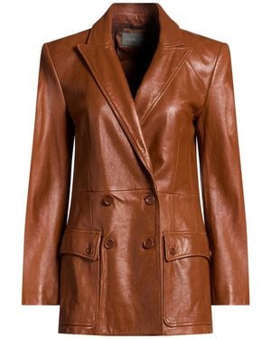 Alberta Ferretti Blazer Sheepskin - Brown