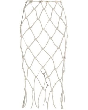Isa Boulder Midi Skirt Nylon, Elastane - White