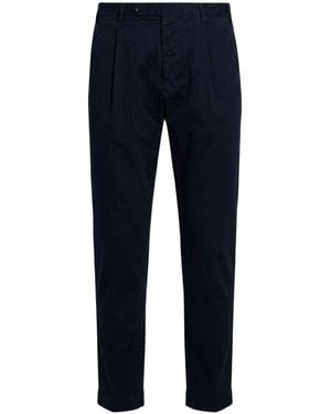 Officina 36 Midnight Trousers Cotton, Elastane - Blue