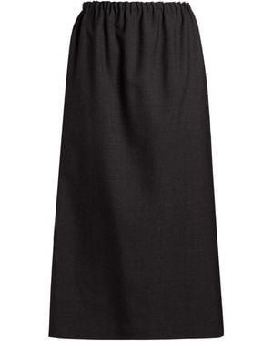 Ter Et Bantine Midi Skirt Virgin Wool - Black