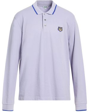 KENZO Lilac Polo Shirt Cotton - Blue