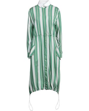 Wales Bonner Midi Dress Viscose, Silk, Cotton - Green