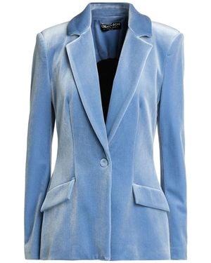 La Petite Robe Di Chiara Boni Midnight Blazer Polyester, Polyamide, Elastane - Blue