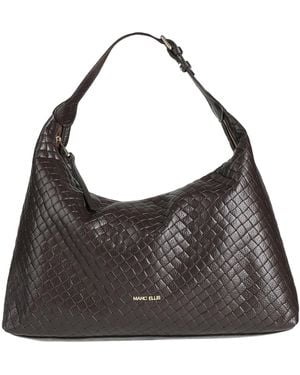 Marc Ellis Dark Shoulder Bag Leather - Grey