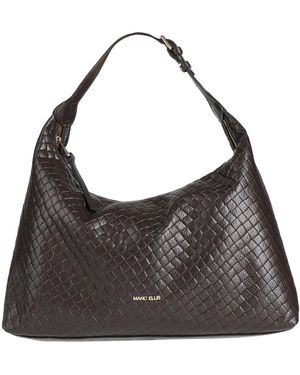 Marc Ellis Dark Shoulder Bag Leather - Grey